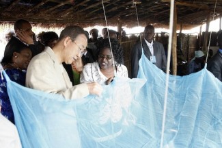 SG and Mrs. visit of Mwandama Millennium Villiage