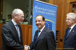 Rompuy-Hollande-Monti - source European Council