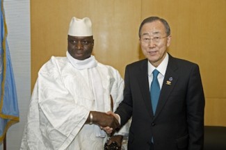 Gambia Jammeh and Ki-moon - source UN